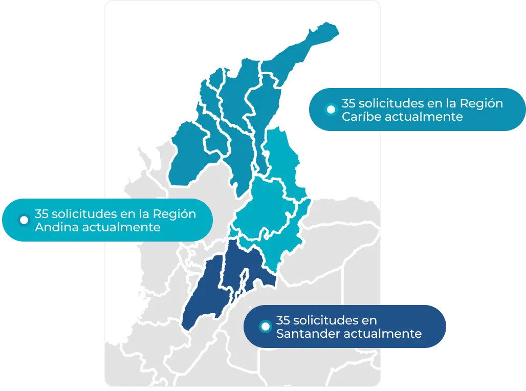 mapa de ubicaciones disponibles